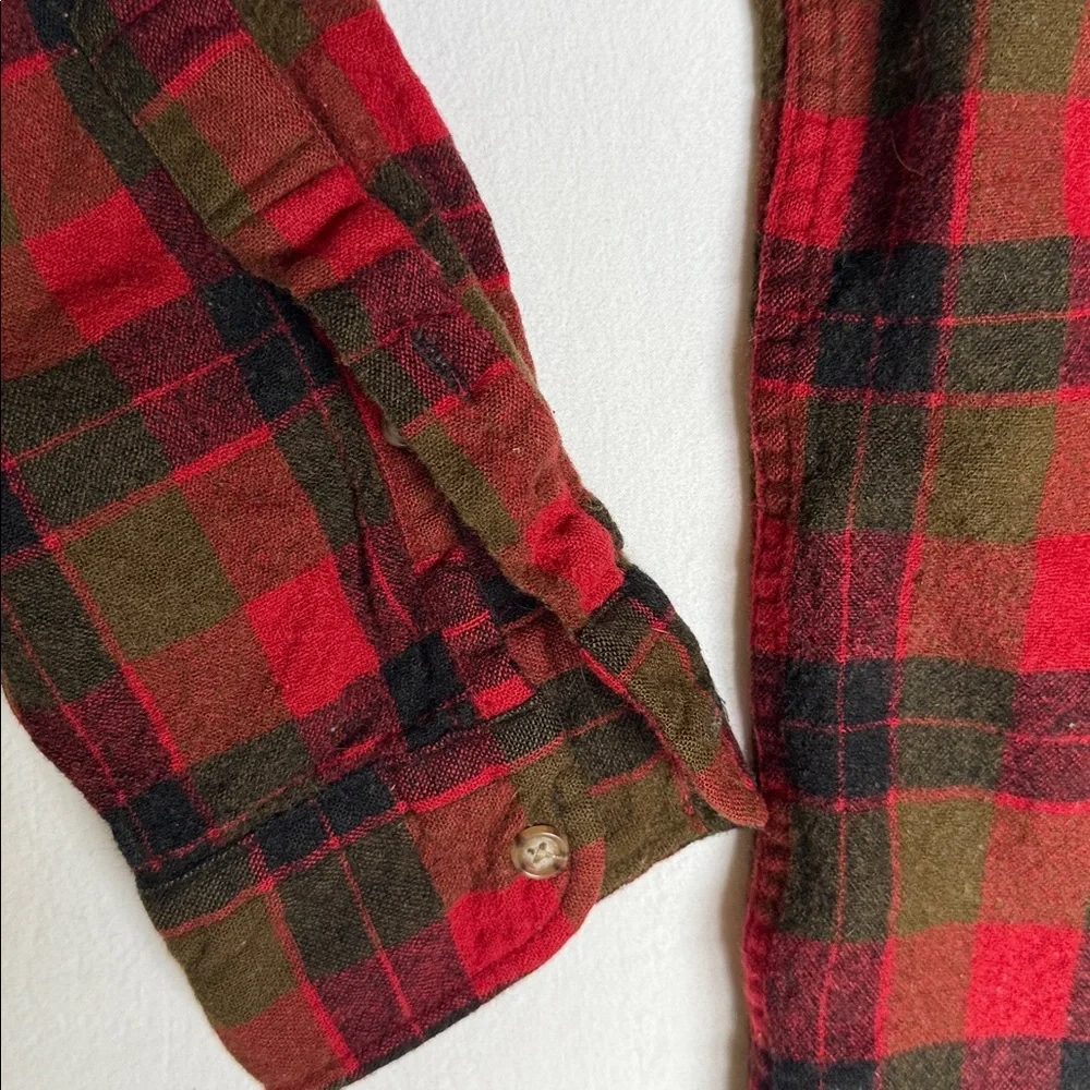Pendleton Red and Green Plaid Wool Shirt‎ Jacket